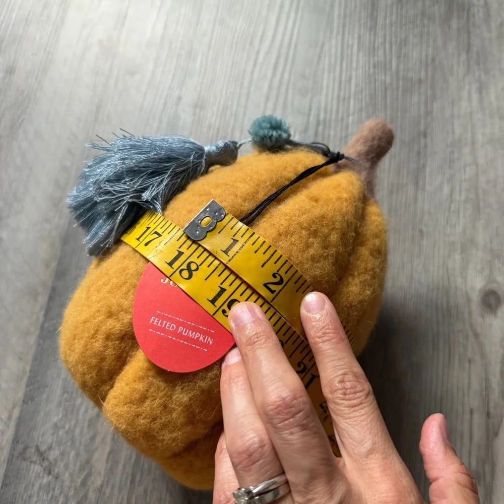 Opalhouse Mustard Felted Pumpkin with Tassel NEW Fall